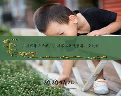 广州代孕产子的，广州第二代试管婴儿全过程